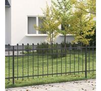 Vidaxl Clôture En Anneau Noir 200 X 130 Cm Acier Enduit De Poudre