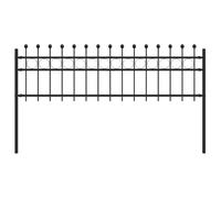 vidaXL Clôture en anneau Noir 200 x 130 cm Acier enduit de poudre, Un design rectangulaire moderne pour les meubles d'extérieur, durable, résistant à la rouille, cuté pour une utilisation