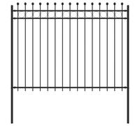 Vidaxl Clôture En Anneau Noir 200 X 200 Cm Acier Enduit De Poudre