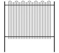 Vidaxl Clôture En Arc À Pointe Noir 200 X 200 Cm