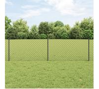 vidaXL Clôture en Fil de Fer avec 10 Piquets Gris 0.6x10 m Acier 3336258
