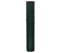 vidaXL Clôture en fil de fer pour poules Galvanisé avec revêtement PVC 10x1 m Vert