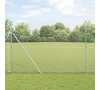 Vidaxl Clôture En Fil Soudé 1.6x25 M Acier Galvanisé