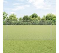 Vidaxl Clôture En Fil Soudé Avec 10 Piquets Argentés 1.4x10 M Acier