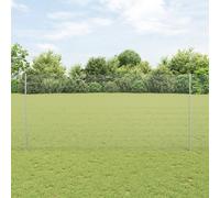 Vidaxl Clôture En Fil Soudé Avec 10 U Posts Argent 1,4x10 M Acier