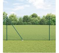 vidaXL Clôture en fil soudé avec 13 piquets d'ancrage verte 1,6 x 2,5 m en acier 3352096