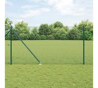 Vidaxl Clôture En Fil Soudé Avec 13 Piquets Verts 1.4x50 M En Acier Vert