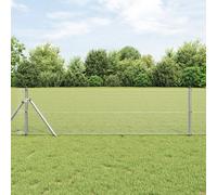 Vidaxl Clôture En Fil Soudé Avec 13 Poteaux 0.8x100 M En Acier Galvanisé