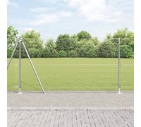 Vidaxl Clôture En Fil Soudé Avec 13 Poteaux À Brides 1,2x25 M En Acier Galvanisé