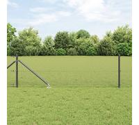 Vidaxl Clôture En Fil Soudé Avec 13 Poteaux En Pique Gris 0,8x50 M Acier