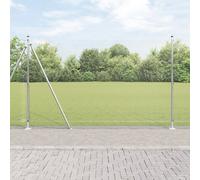 Vidaxl Clôture En Fil Soudé Avec 13 Poteaux Flans 1,5x25 M En Acier Galvanisé
