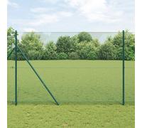 Vidaxl Clôture En Fil Soudé Avec 13 Poteaux Verte 1,6x25 M En Acier Vert