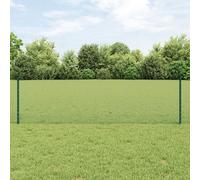 Vidaxl Clôture En Fil Soudé Avec 22 Pieux U Verte 0.6x50 M Acier Vert