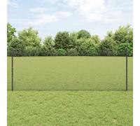 Vidaxl Clôture En Fil Soudé Avec 22 Poteaux U Gris 0,8x50 M Acier Gris