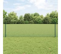 Vidaxl Clôture En Fil Soudé Avec 22 Poteaux U Verte 0.6x50 M Acier Vert