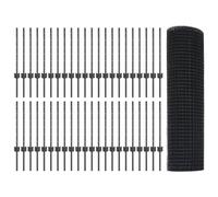 Vidaxl Clôture En Fil Soudé Avec 44 Poteaux En U Gris 0.5x100 M Acier Gris