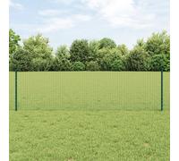 Vidaxl Clôture En Fil Soudé Avec 44 Poteaux U Vert 0.6x100 M Acier Vert