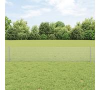 Vidaxl Clôture En Fil Soudé Avec 5 Poteaux U Argent 0.4x10 M Acier Argenté