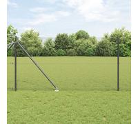 Vidaxl Clôture En Fil Soudé Avec 7 Pieux À Pointe Gris 1,2 X 10 M Acier Gris