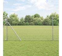 Vidaxl Clôture En Fil Soudé Avec 7 Poteaux 1,4x10 M En Acier Galvanisé