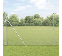 Vidaxl Clôture En Fil Soudé Avec 7 Poteaux 1,5x10 M En Acier Galvanisé