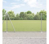 Vidaxl Clôture En Fil Soudé Avec 7 Poteaux À Bride 1,2x10 M En Acier Galvanisé