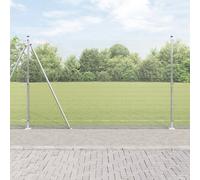 Vidaxl Clôture En Fil Soudé Avec 7 Poteaux À Bride 1,4x10 M Acier Galvanisé