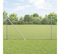 Vidaxl Clôture En Fil Soudé Avec 7 Poteaux En Pointe 0.8x10 M Acier Galvanisé