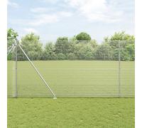vidaXL Clôture en Fil Soudé avec 7 Poteaux en Pointe 1,6x10 m Acier Galvanisé