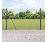 Vidaxl Clôture En Fil Soudé Avec 7 Poteaux Gris 1,5x10 M En Acier