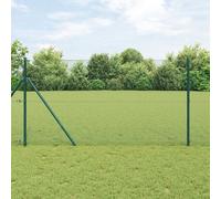 Vidaxl Clôture En Fil Soudé Avec 7 Poteaux Verte 1.2x10 M Acier