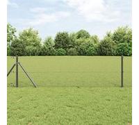 Vidaxl Clôture En Fil Soudé Grise 0.4x10 M Acier Gris