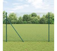 vidaXL Clôture de Jardin en Fer avec revêtement PVC Super résistant 50 x 1,5 m en Vert. Idéale pour délimiter Ton Jardin, embellir Ton extérieur ou Faire Une barrière Qui résiste aux intempéries. C'e