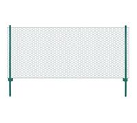 vidaXL Clôture en grillage métallique avec poteaux Acier 25x0,5 m Vert