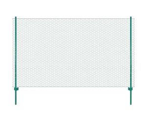 vidaXL Clôture en grillage métallique avec poteaux Acier 25x1,5 m Vert