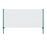 vidaXL Clôture en Grillage Métallique avec Poteaux Panneau de Clôture Protection pour Chiots Volaille Jardin Cour Arrière 144608