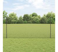 vidaXL Clôture en grille soudée avec 10 poteaux U gris 1.2x10 m en acier