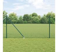 Vidaxl Clôture En Grille Soudée Avec 7 Poteaux À Piquet Verts 1,2x10 M Acier