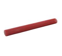 vidaXL clôture en maille pour poulailler en acier et PVC 25 x 1,5 m rouge