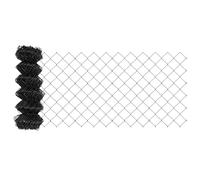 vidaXL Clôture en Mailles de chaîne Gris 0.4x25 m en Acier
