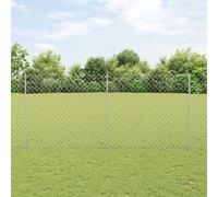 Vidaxl Clôture En Maillon De Chaîne Avec 20 U Poteaux Argent 1.4x10 M Acier