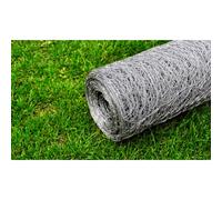 vidaXL Clôture en treillis Acier galvanisé Hexagonal 1x25 m Argenté