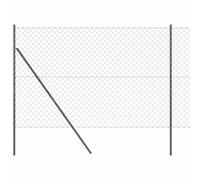 Vidaxl Clôture En Treillis Métallique Avec 13 Poteaux 1,6x25 M En Acier Galvanisé Gris