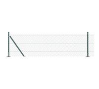 vidaXL Clôture en Treillis Chainé avec 7 Piquets Flangés 0,6x10 m Acier Galvanisé