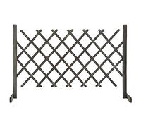 vidaXL Clôture en treillis de jardin Gris 120x90 cm Bois de sapin