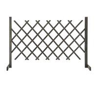 vidaXL Clôture en treillis de jardin Gris 120x90 cm Bois de sapin