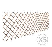 vidaXL Clôture en treillis de saule 5 pcs 180x90 cm 140395