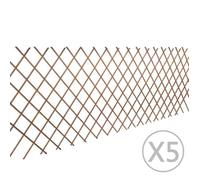 vidaXL Clôture en treillis de saule 5 pcs 180x90 cm 140395