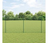 Vidaxl Clôture En Treillis Métallique Avec 10 U Posts Vert 1,6x10 M Acier