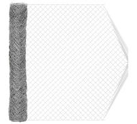 vidaXL Clôture en Treillis métallique Galvanisé 2 x 20 m Verre, Jardin et Terrasse, Cylindre, Clôture Moderne, Espace Securisé, Fencing Flexible, Séparation de Propriété, Sûr pour Animaux